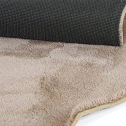 Rundt Bølget Tæppe - Aranga Super Soft Fur (brun)