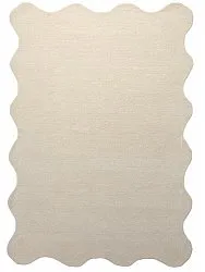 Bølget uldtæppe - Diu Hand Tufted Wool Premium (fløde)