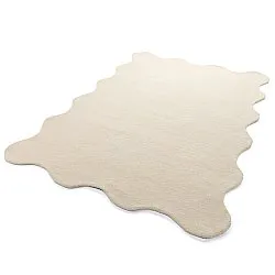 Bølget uldtæppe - Diu Hand Tufted Wool Premium (fløde)