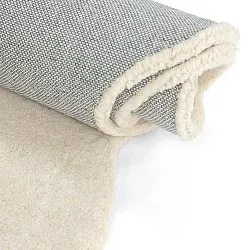 Bølget uldtæppe - Diu Hand Tufted Wool Premium (fløde)