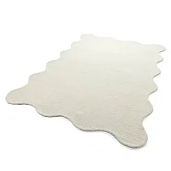 Bølget uldtæppe - Diu Hand Tufted Wool Premium (hvid)