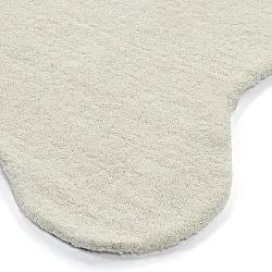 Bølget uldtæppe - Diu Hand Tufted Wool Premium (hvid)
