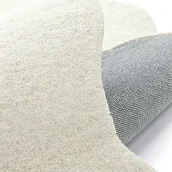 Bølget uldtæppe - Diu Hand Tufted Wool Premium (hvid)