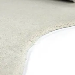 Bølget uldtæppe - Diu Hand Tufted Wool Premium (hvid)