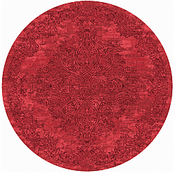 Rundt tæppe - Valenza (rød)