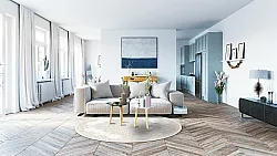 Rundt tæppe - Valenza (hvid)