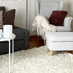 Uldtæppe - Aliste Wool Shaggy (snow white)