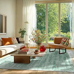 Viscose-tæppe - Jodhpur Special Luxury Edition (turkis)