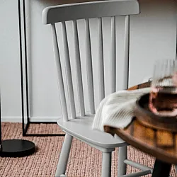 Pind stol - Elsa (lysegrå) - 2 stk