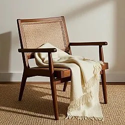 Tæpper - Plaid i uldblandning - Samantha (offwhite)