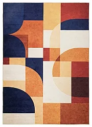 Wilton-tæppe - Alexandra (terracotta/blå/multi)