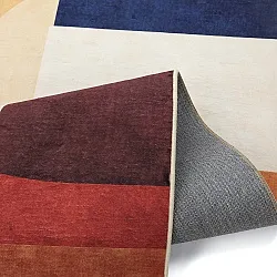 Wilton-tæppe - Alexandra (terracotta/blå/multi)