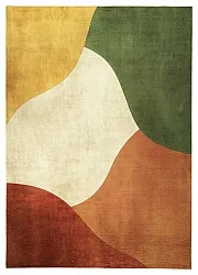 Wilton-tæppe - Auckland (terracotta/grøn/multi)