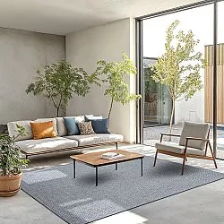 Tæpper til indendørs/udendørs brug - Bergen (antracit)