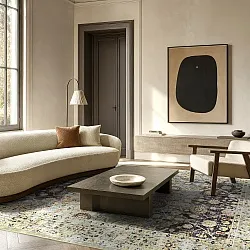 Wilton-tæppe - Bouhjar (beige/multi)