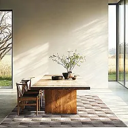 Tæpper til indendørs/udendørs brug - Brussels Pattern (grå)