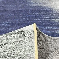 Wilton-tæppe - Cara (hvid/mørkeblå)