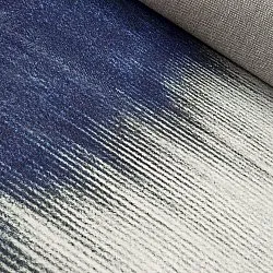 Wilton-tæppe - Cara (hvid/mørkeblå)