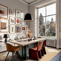 Wilton-tæppe - Carmen (brun/hvid)