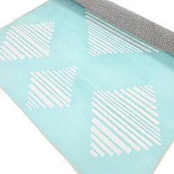 Wilton-tæppe - Carmen (lyseblå/hvid)