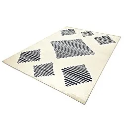 Wilton-tæppe - Carmen (creme/sort)