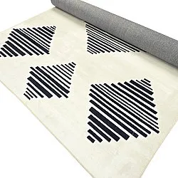 Wilton-tæppe - Carmen (creme/sort)