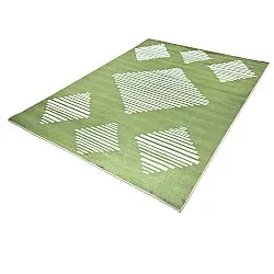 Wilton-tæppe - Carmen (grøn/hvid)