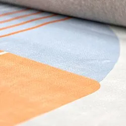 Wilton-tæppe - Delft (lyseblå/multi)