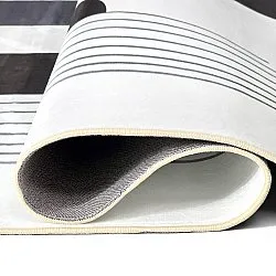 Wilton-tæppe - Delft (hvid/grå/sort)