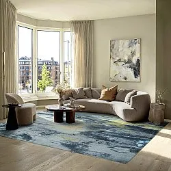 Wilton-tæppe - Dolmio (sort/gul)