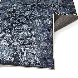 Wilton-tæppe - Flowers (blå)