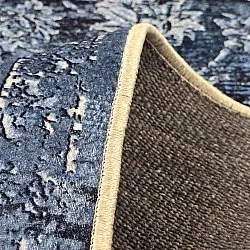 Wilton-tæppe - Flowers (blå)