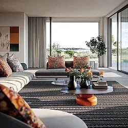 Tæpper til indendørs/udendørs brug - Geiranger (sort)