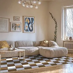 Wilton-tæppe - Gobi (brun/hvid)