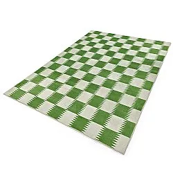 Wilton-tæppe - Gobi (grøn/hvid)