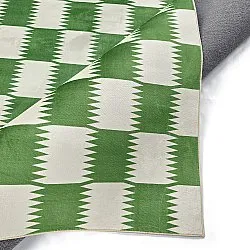 Wilton-tæppe - Gobi (grøn/hvid)