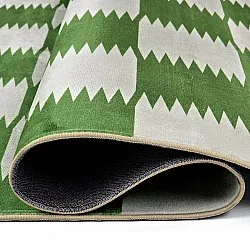 Wilton-tæppe - Gobi (grøn/hvid)