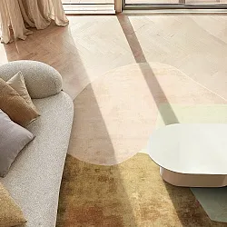 Rundt bølget Wilton-tæppeLazio (beige/pink)