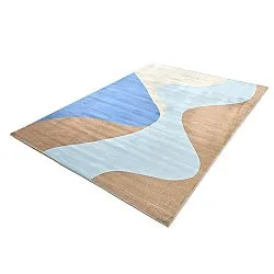 Wilton-tæppe - Leiden (blå/brun)