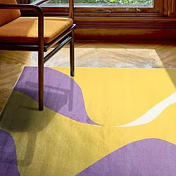 Wilton-tæppe - Leiden (gul/lilla)