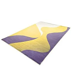 Wilton-tæppe - Leiden (gul/lilla)