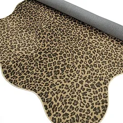 Bølget Wilton tæppe - Leopard (brun)