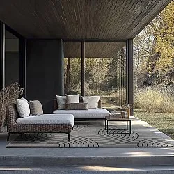 Tæpper til indendørs/udendørs brug - Maynard (sort)