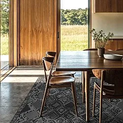 Tæpper til indendørs/udendørs brug - Brussels Night (sort)