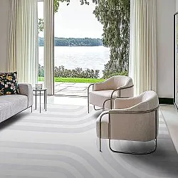 Wilton-tæppe - Obidos (grå/hvid)