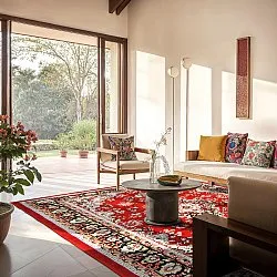 Wilton-tæppe - Peking (rød)