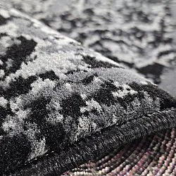 Rundt tæppe - Peking (sort)