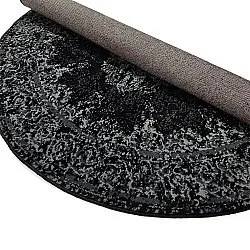 Rundt tæppe - Peking (sort)