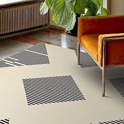 Wilton-tæppe - Pucon (sort/creme)