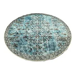 Rundt tæppe - Rosalie (blå)
